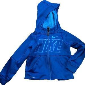 Nike Kids Blue Hoodie Drifit Blue Full Zip Size 2T Toddler